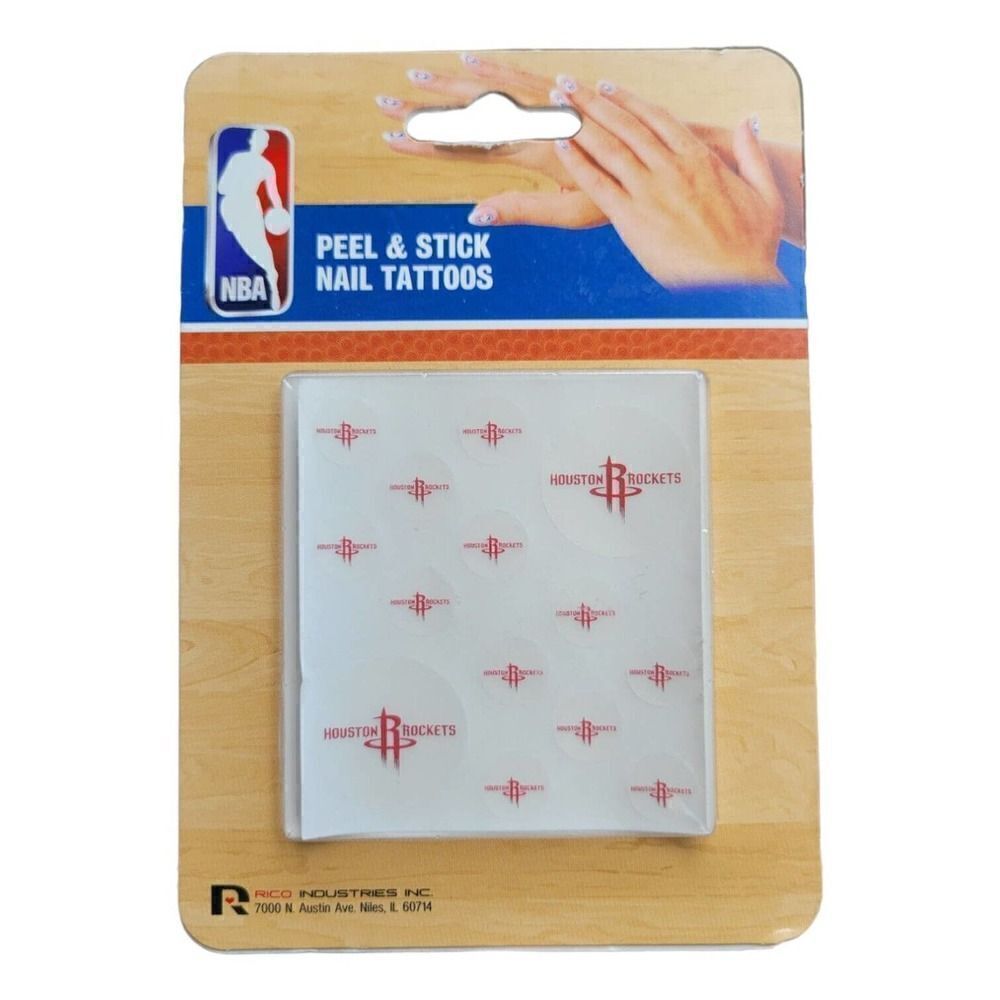 NBA Houston Rockets peel and stick nail tattoos Basketball Rico Industries